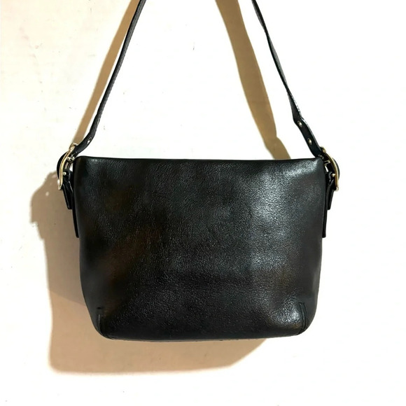 Coach vintage black leather small shoulder bag - Picture 2 of 8